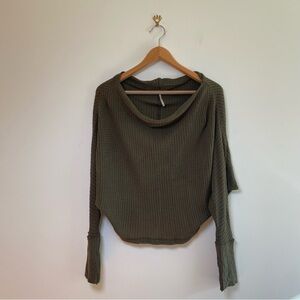 Free People Cowl Neck Long Sleeve Top